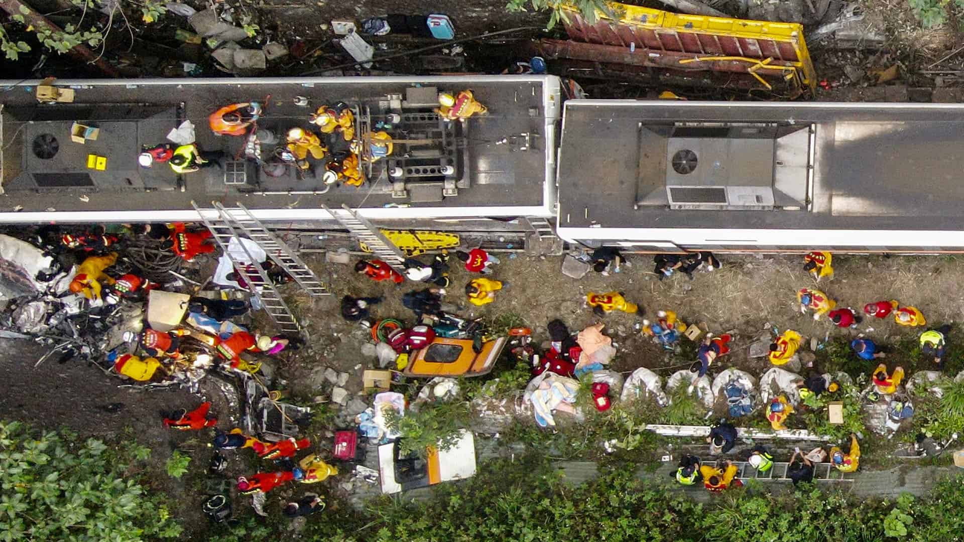 Accident de train à Taiwan