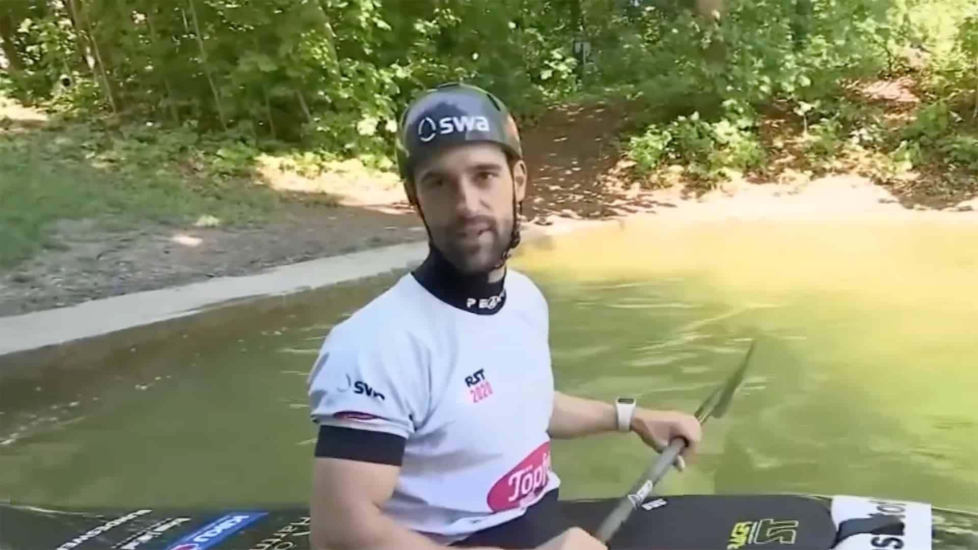 Le champion de slalom en kayak vise une médaille olympique