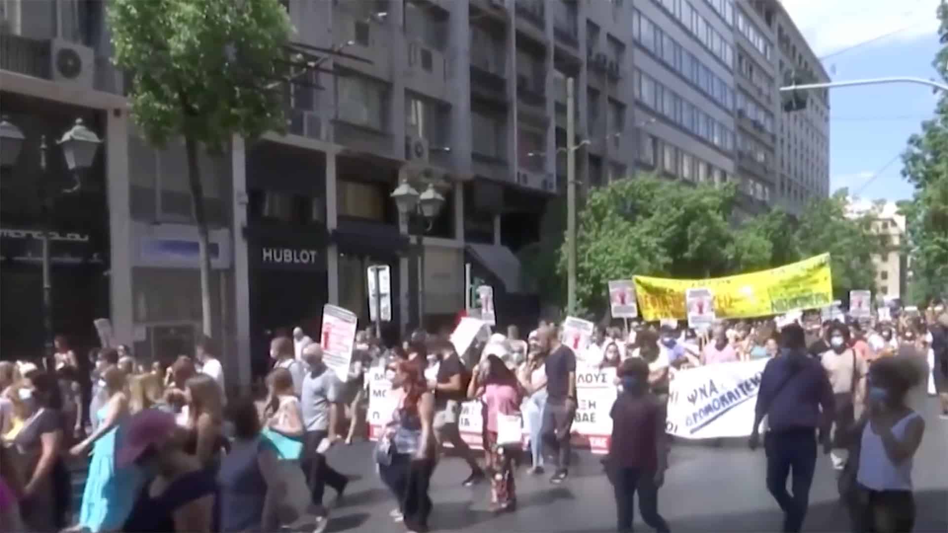 Manifestation des soignants en Grèce