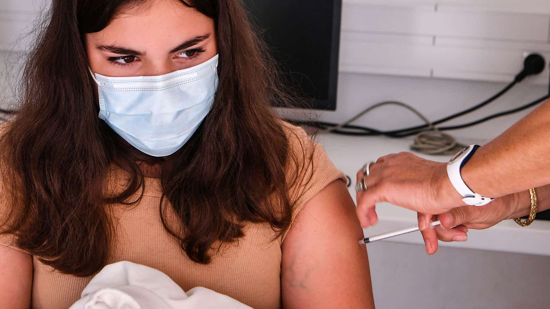 Adolescente vaccinée