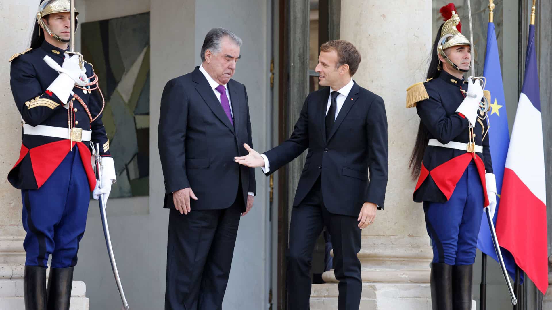 Emomali Rahmon - Emmanuel Macron