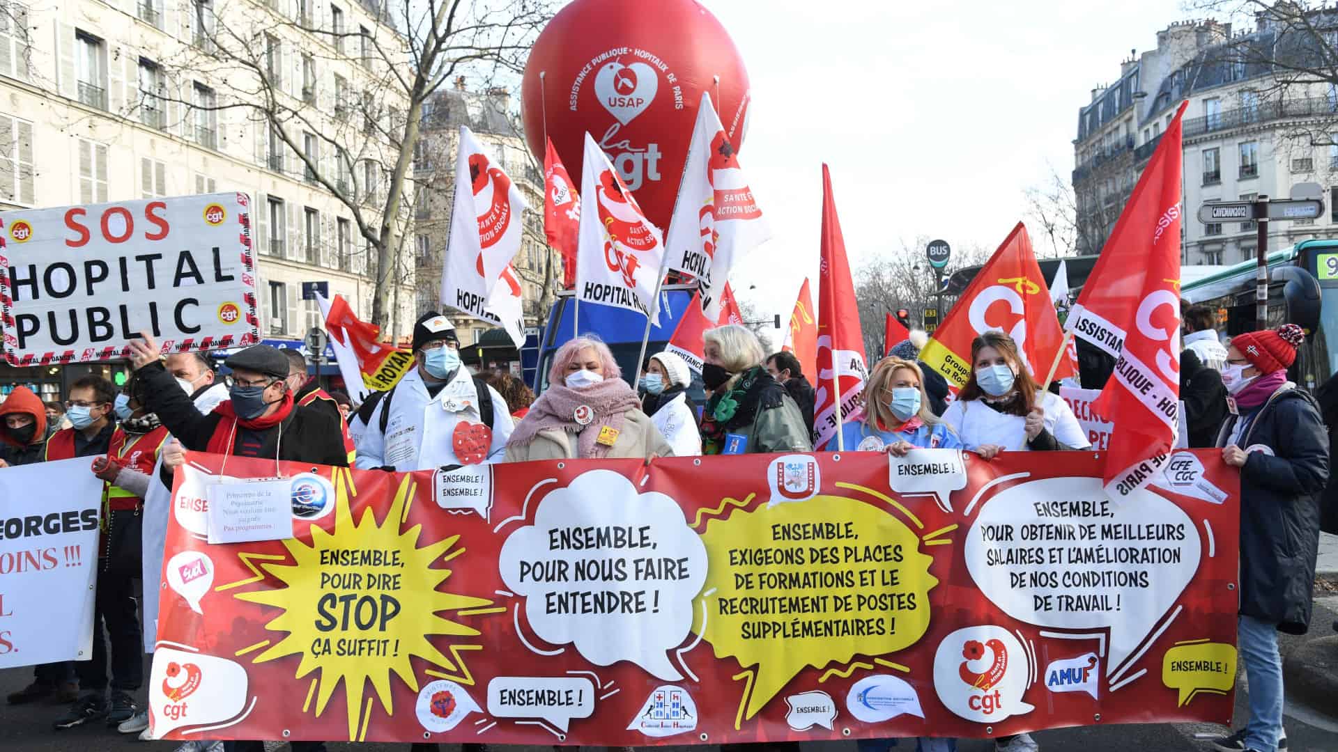 Manifestation des soignants à Paris