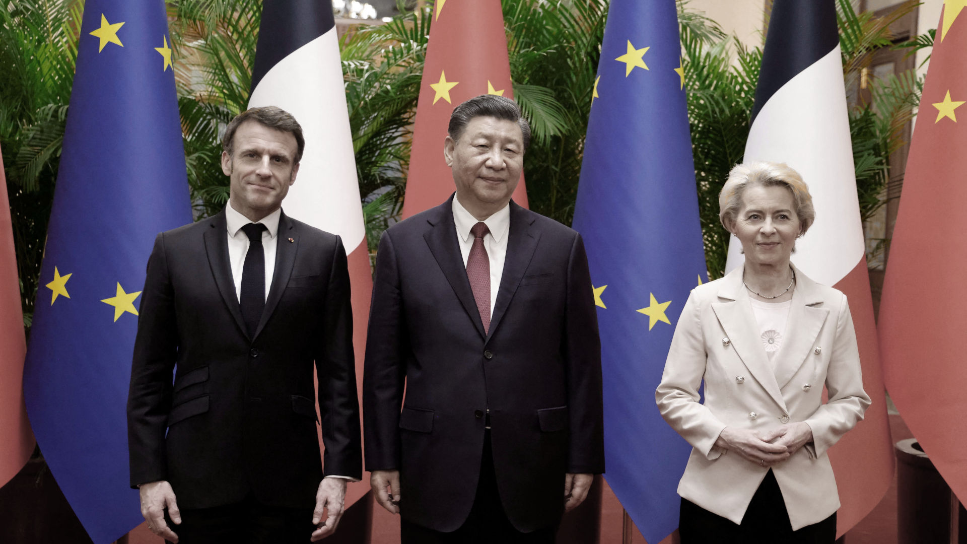 Emmanuel Macron - Xi Jinping - Ursula von de Leyen