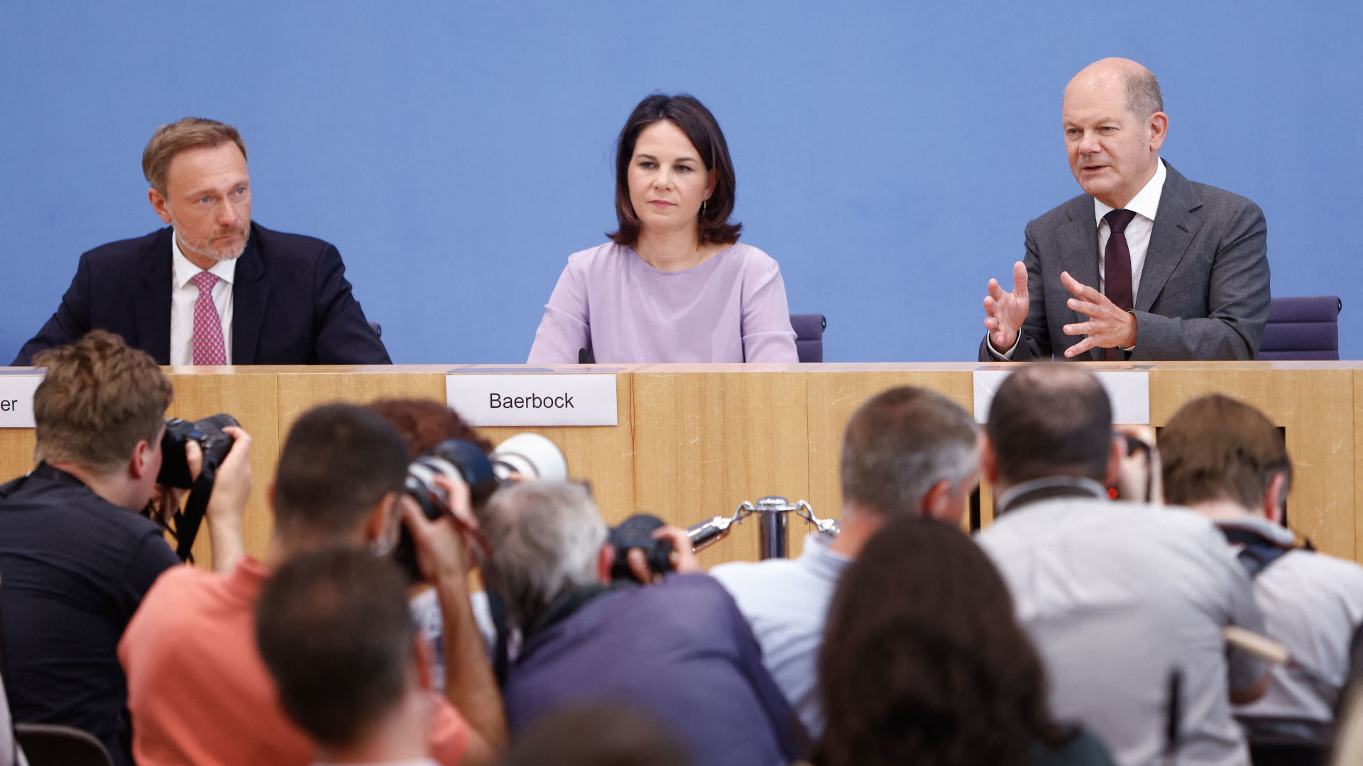 Christian Lindner - Annalena Baerbock - Olaf Scholz